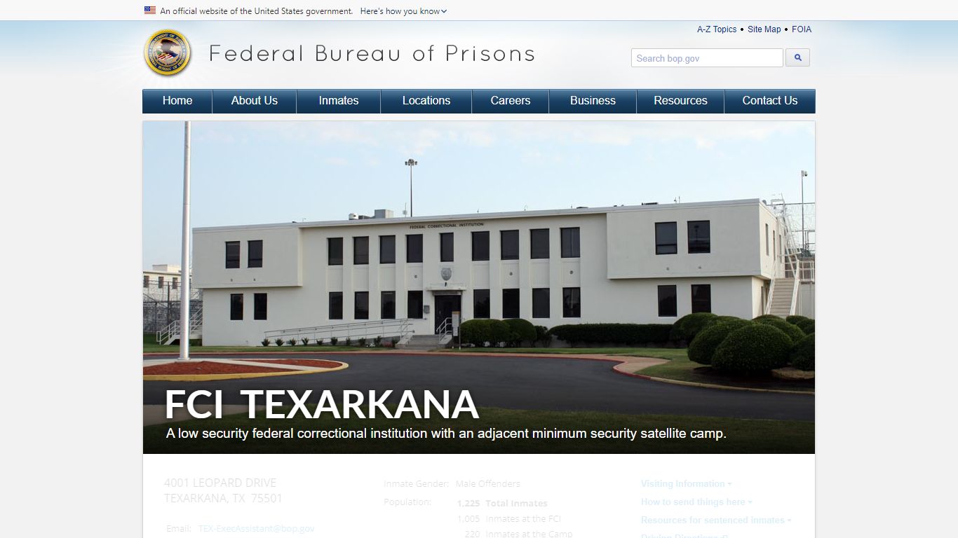 FCI Texarkana - Federal Bureau of Prisons